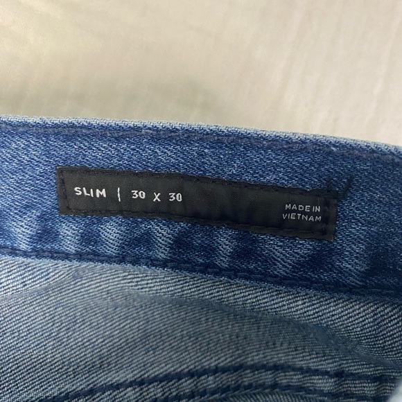 Pac Sun Mens Boys Kid 30 by 30 Straight Leg Blue Jeans - Picture 6 of 14